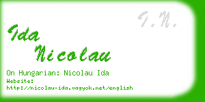 ida nicolau business card